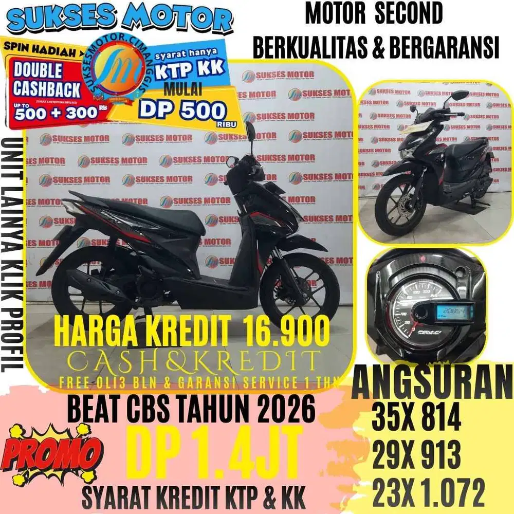 BEAT CBS LED TAHUN 2026 BERGARANSI CASHBACK UPTO 300 RIBUAN