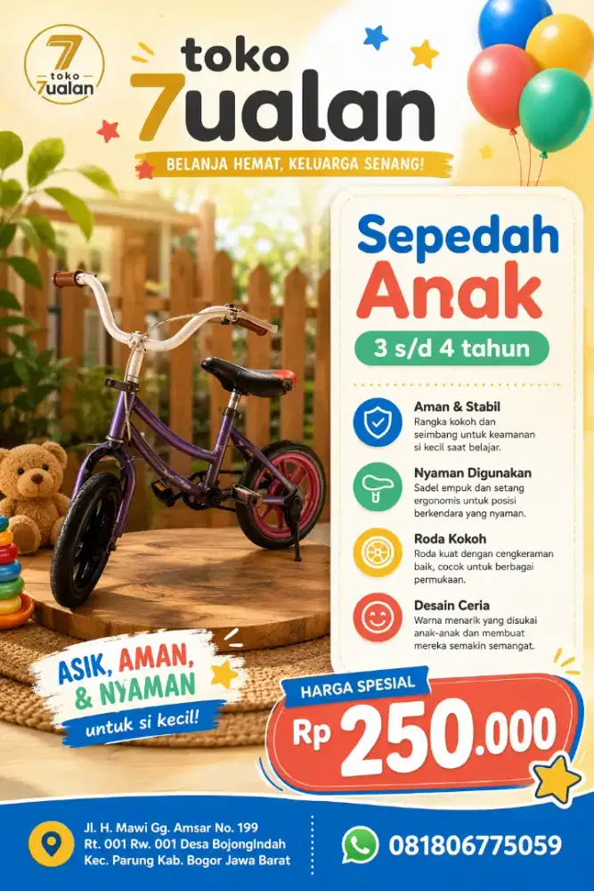 Sepedah bekas anak murah