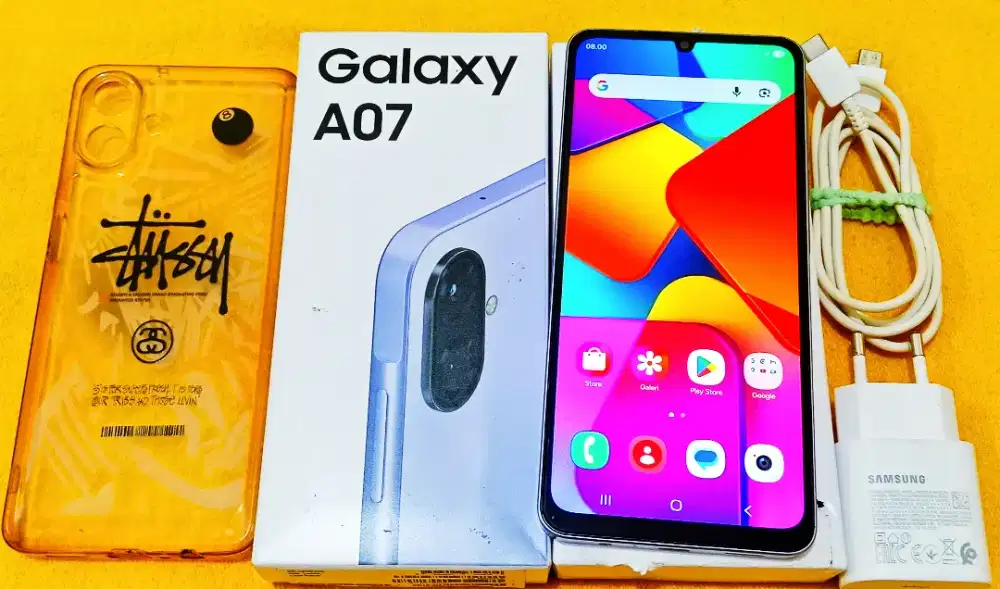 SAMSUNG A07 4+4GB/64GB LENGKAP ORI