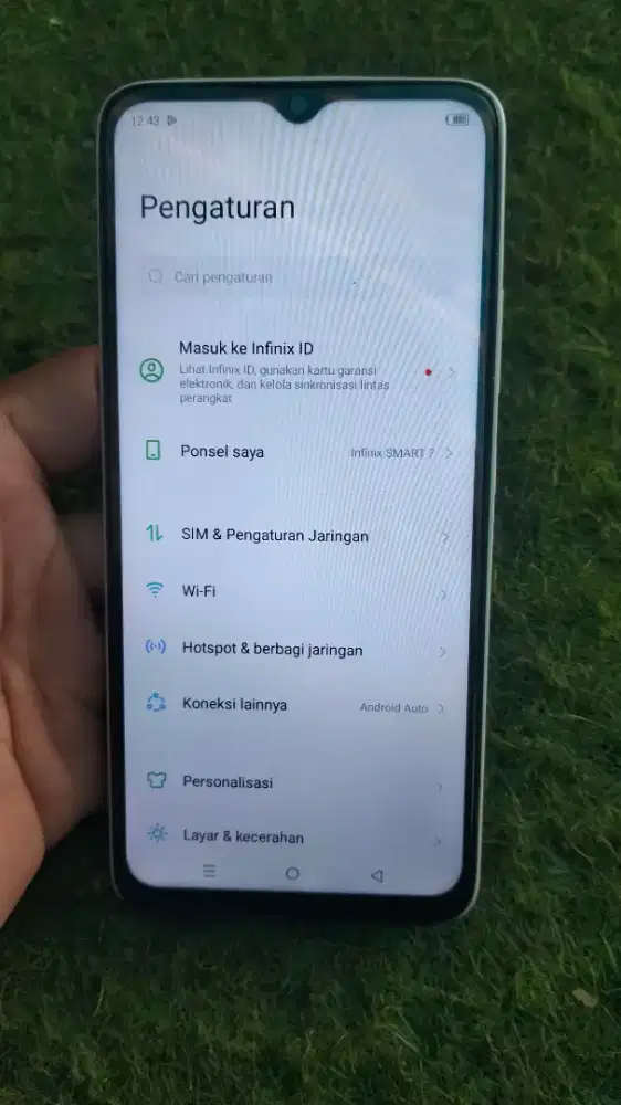 Infinix smart 7 rang 4gb Rom penyimpanan 64gb jual cepat aja