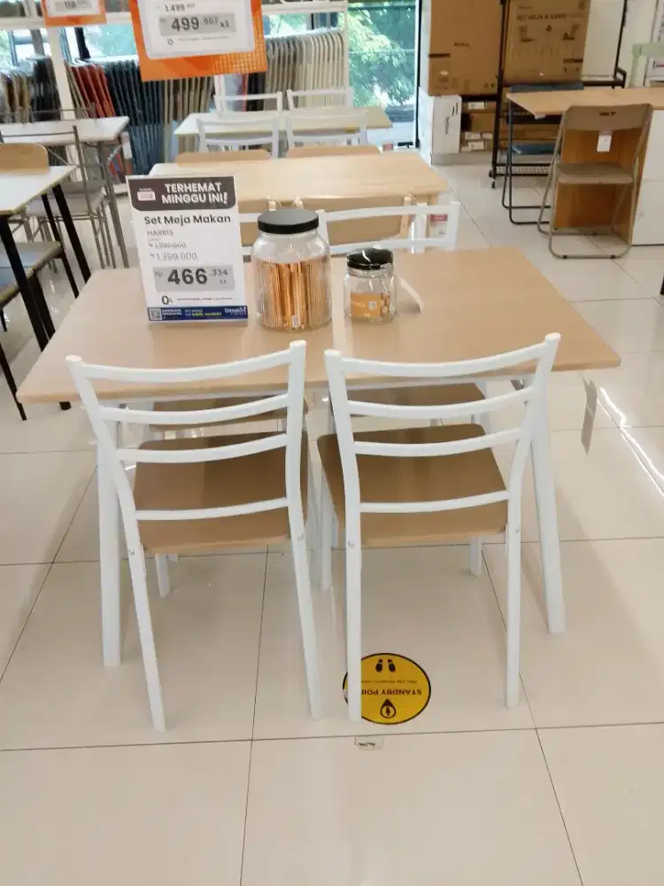 CEPAT HABIS! PROMO BESAR SET MEJA MAKAN 1 MEJA 4 KURSI