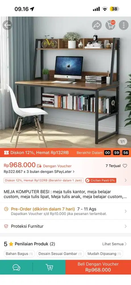Meja komp atau meja belajar untuk anak