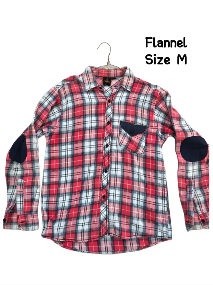Flannel Unisex Size M warna bagus