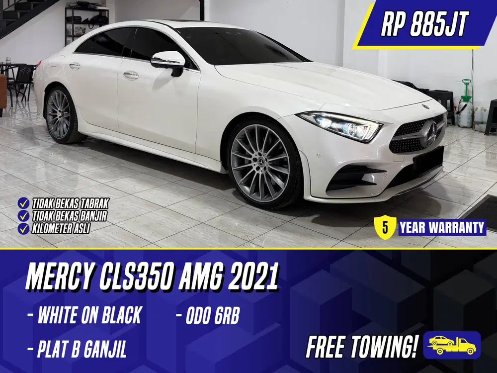 Mercedes Benz CLS350 AMG 2021 NIK 2019 White on Black Putih Mercy CLS