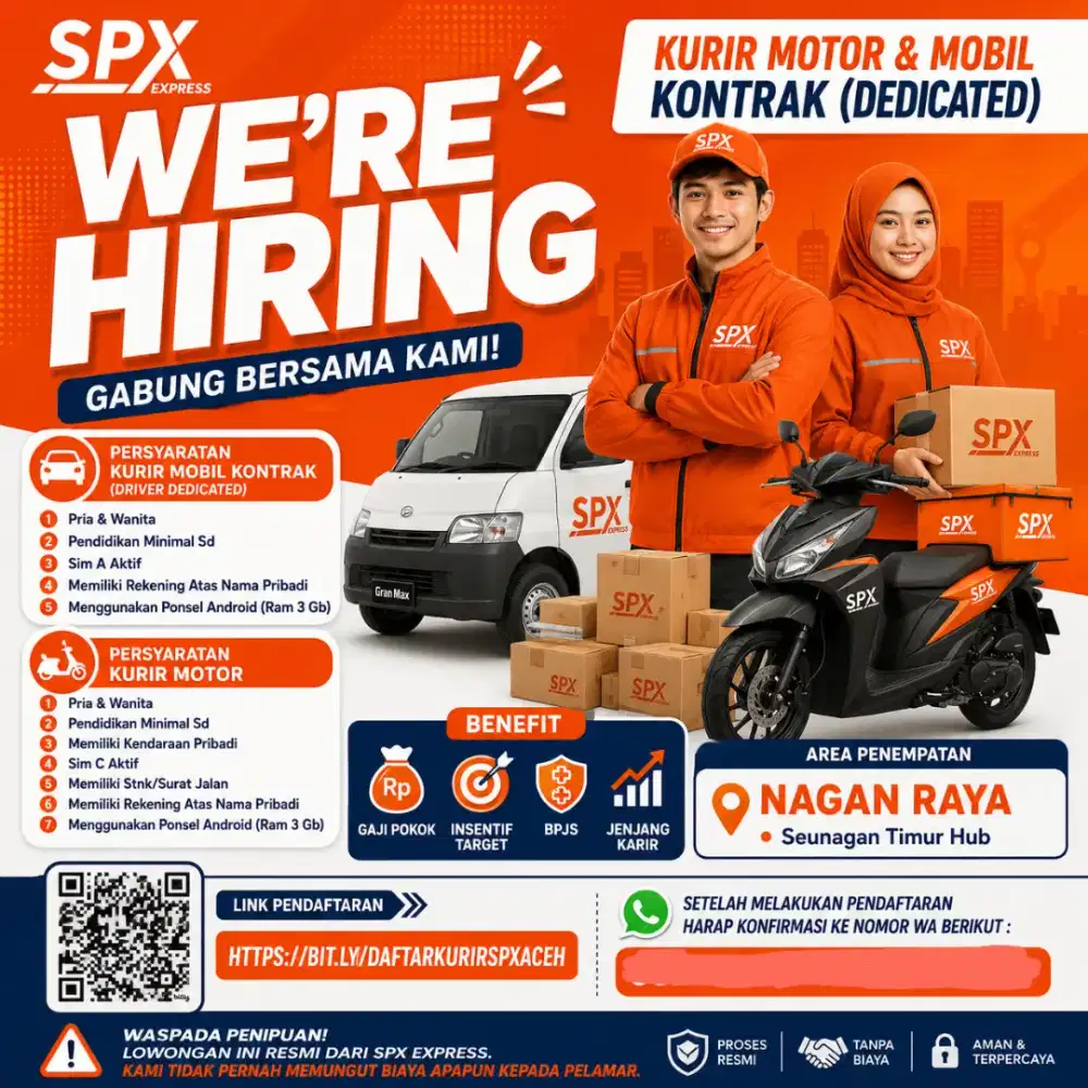 Kurir kontrak di spx seunagan timur