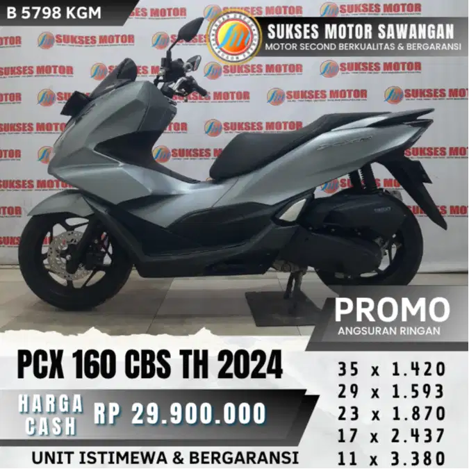 MULUS BERGARANSI HONDA PCX 160 CBS TH 2024 SILVER BISA CASH KREDIT