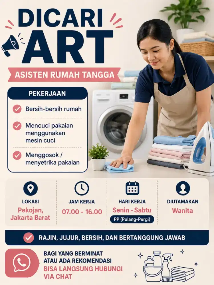 Lowongan ART Pulang Pergi