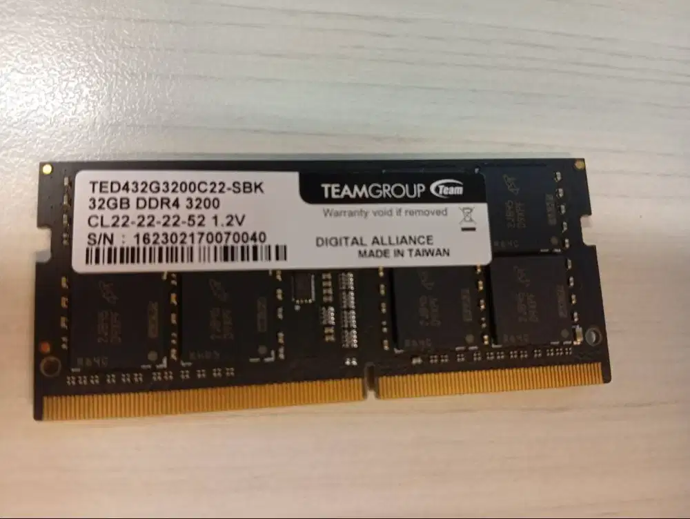 [SULTAN KAPASITAS] RAM Laptop TeamGroup 32GB DDR4 3200MHz