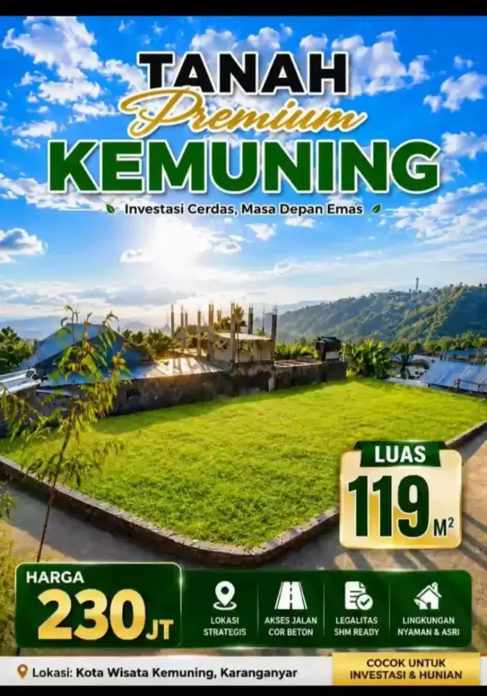 Jual Tanah Kemuning Karanganyar