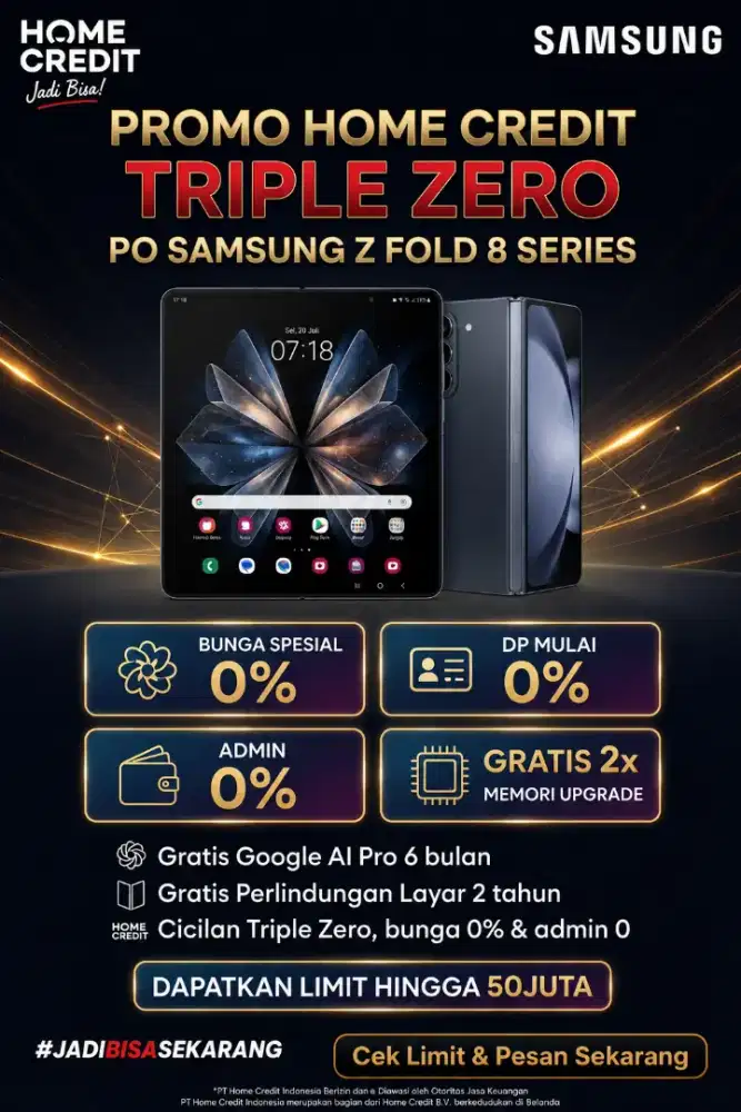PROMO TRIPLE ZERO SAMSUNG Z FOLD 8 BY HOMECREDIT