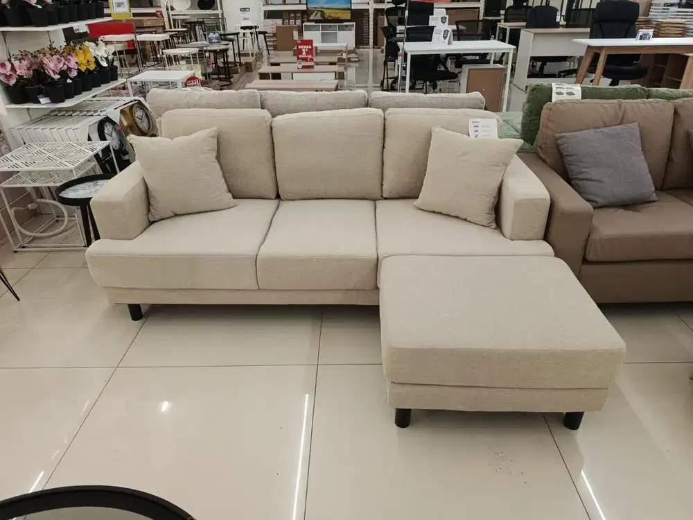 Sofa Neo Glivel + Ottoman Beige