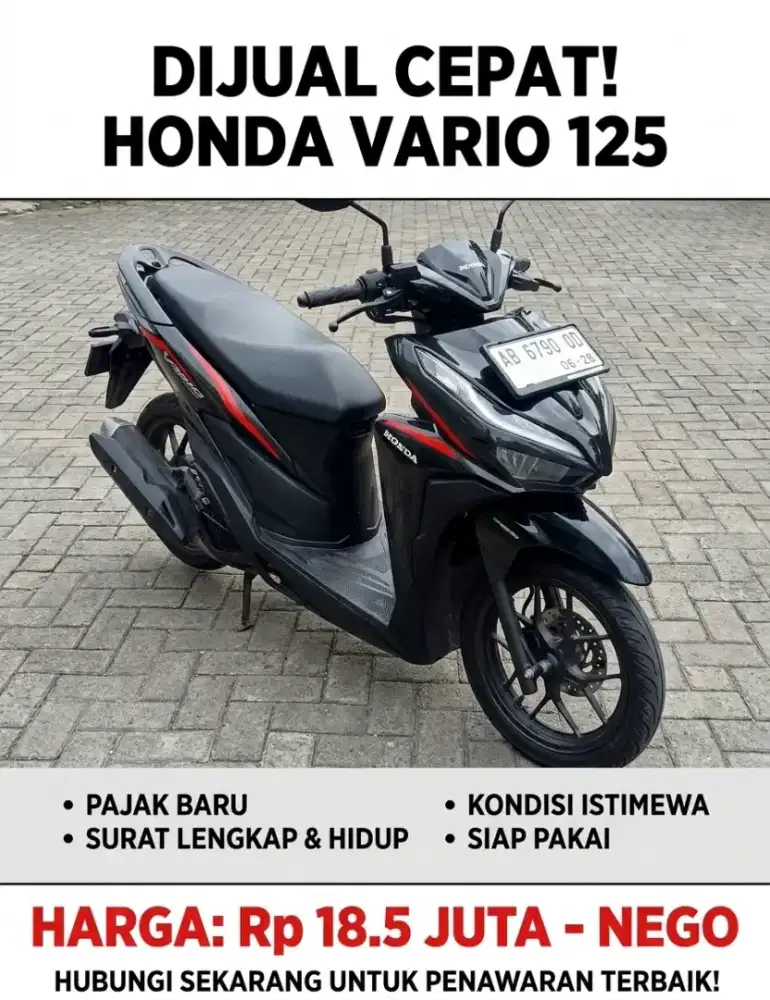 Dijual Vario 125 Cantik Terawat