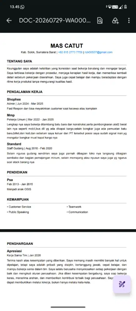 cari kerja apa aj