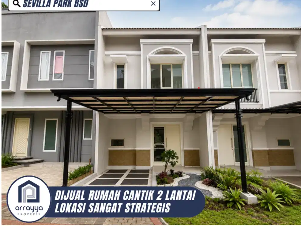 DIJUAL RUMAH CANTIK 2 LANTAI SIAP HUNI DI SEVILLA PARK BSD (HRB204)