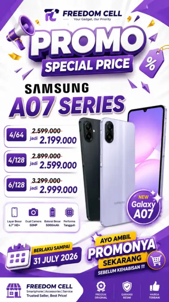PROMO SPESIAL HP BARU, MURAH & BERGARANSI RESMI