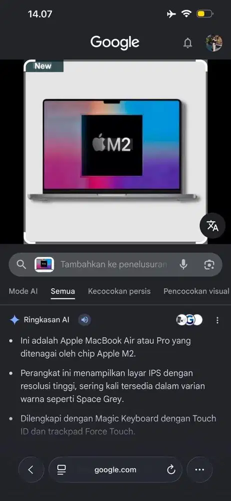 mencari macbook air M2