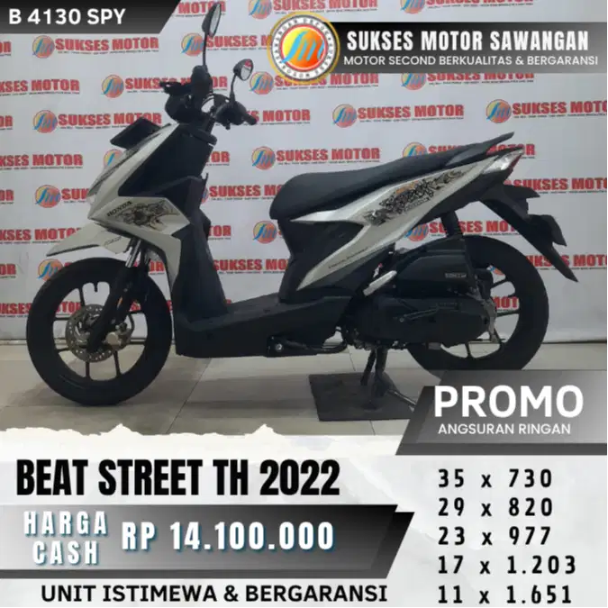 CASH KREDIT HONDA BEAT STREET TH 2022 UNIT MULUS ISTIMEWA BERGARANSI
