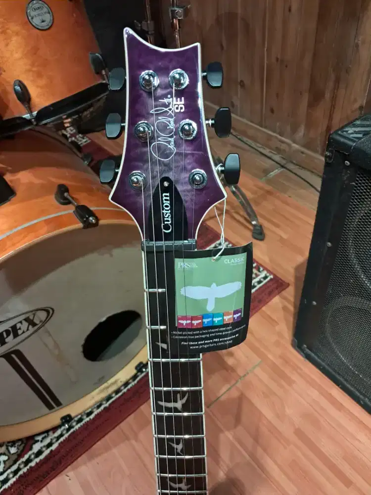 PRS SE Custom 24 Quilt Charcoal Purple Burst package ltd run 