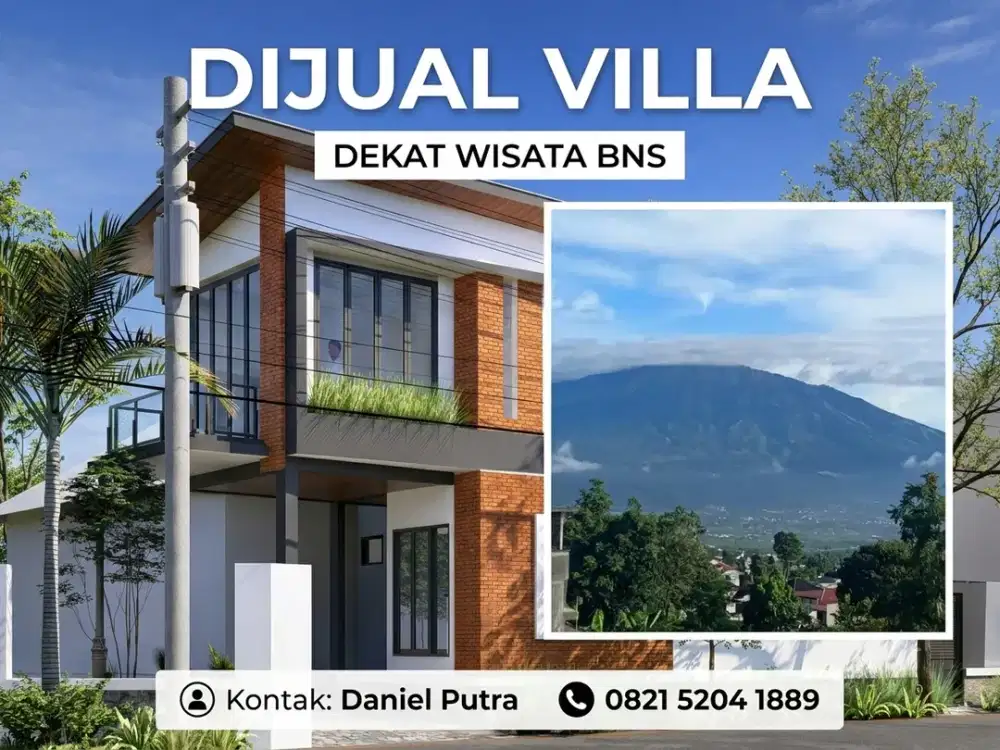 Villa dekat wisata BNS kota batu type 160/140 free furniture dan free legalitas