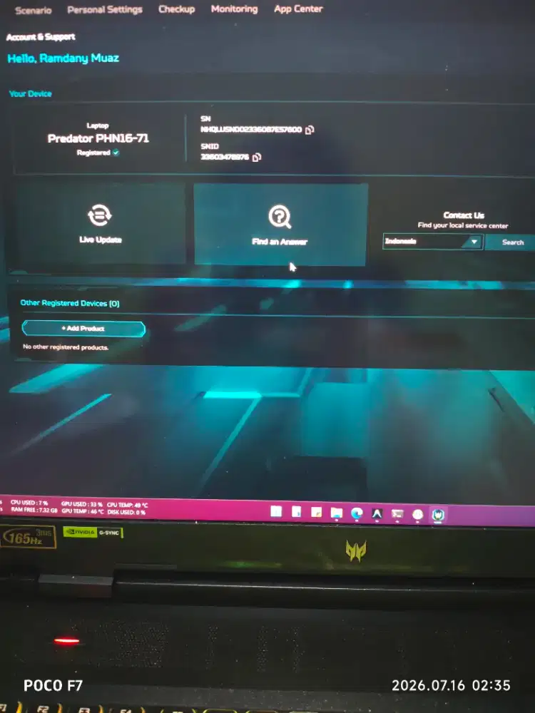 Accer Predator Helios 16 High End Laptop