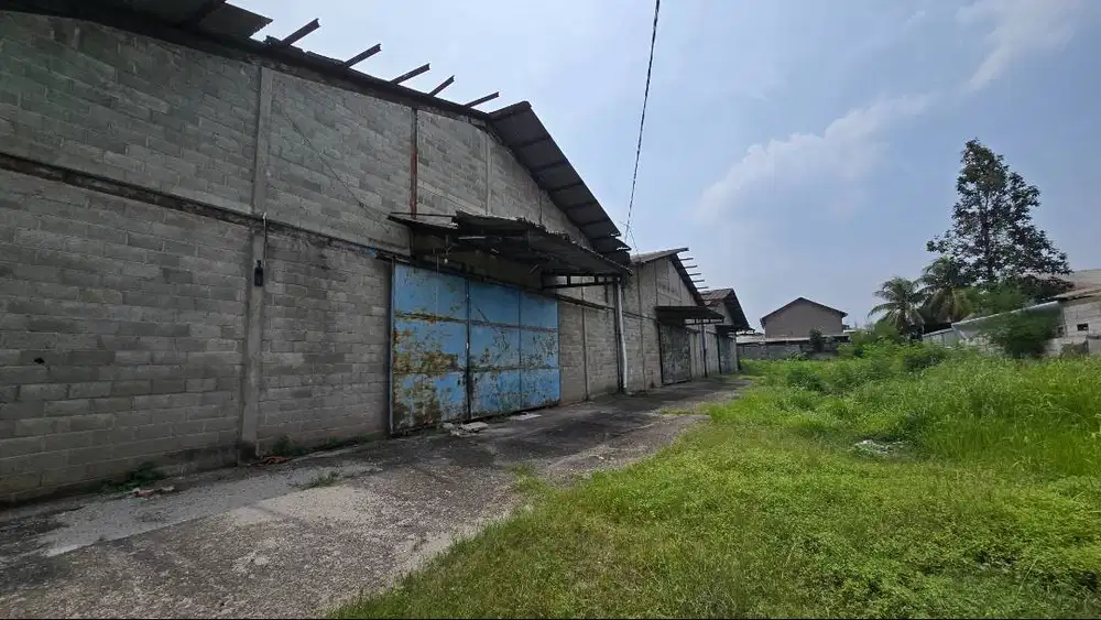 Dijual tanah dan bagunan gudang di Cileungsi Jonggol