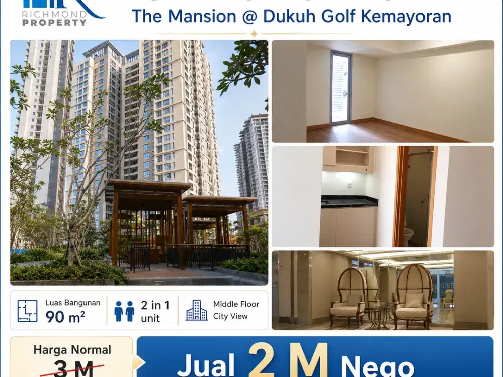 Ruang Kantor Semi Furnished 90 m² di The Mansion Kemayoran – Beli Hemat 400 Juta!