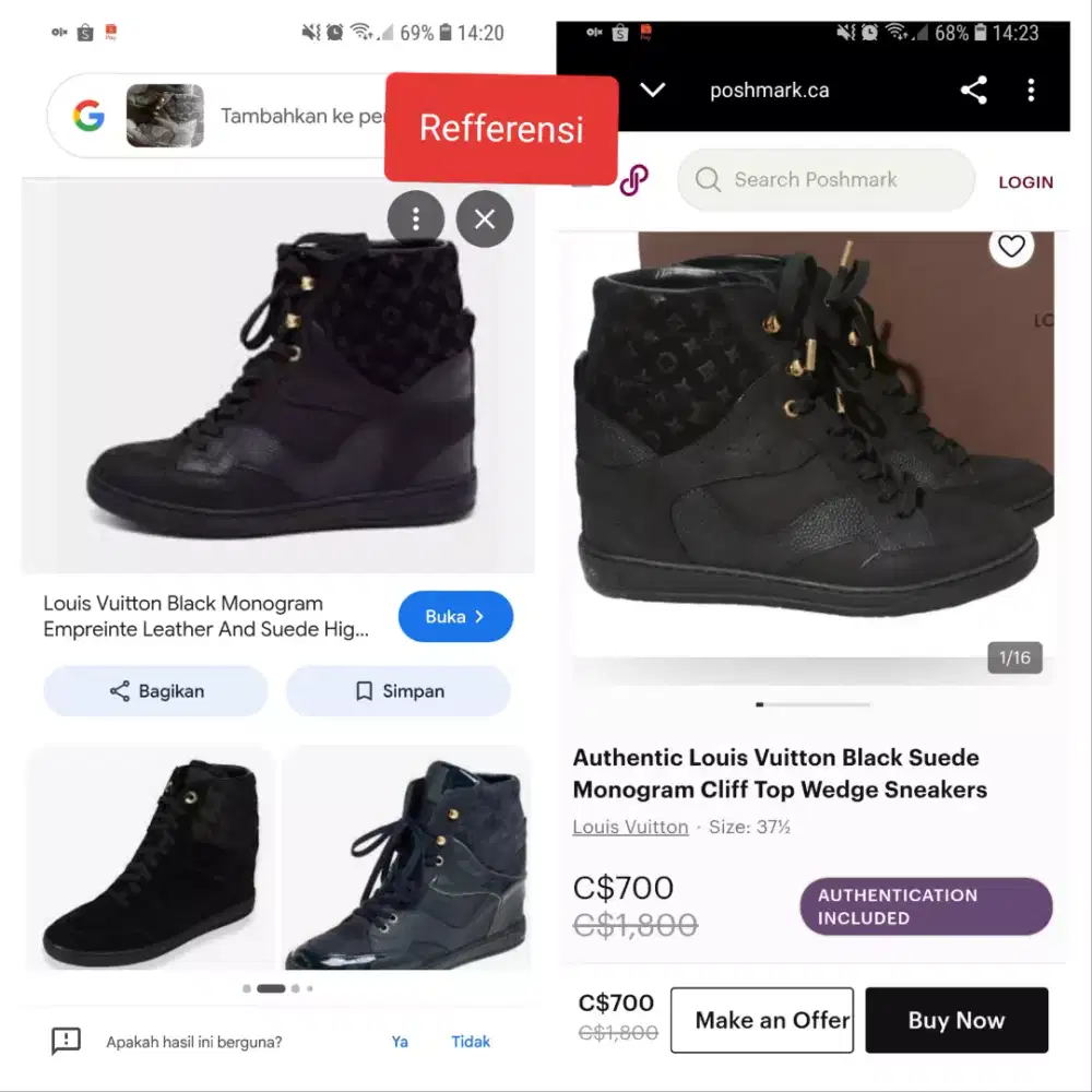 sepatu lv louis vuitton boots wedges