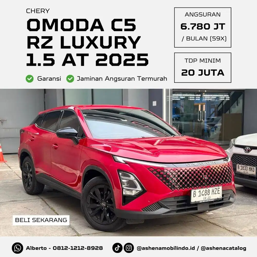 [KM 3RB] Chery Omoda C5 RZ Luxury 1.5 AT Mars Red / Ruby DP Minim 20jt