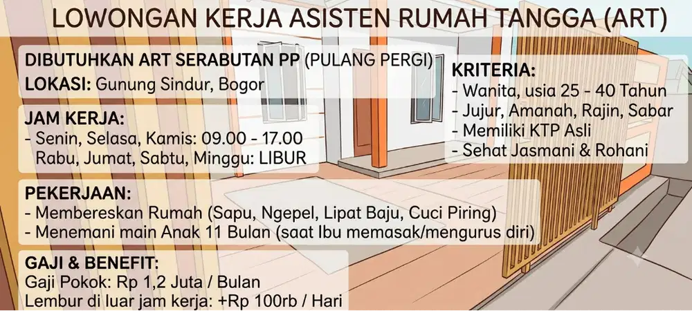 Asisten Rumah Tangga Pulang Pergi