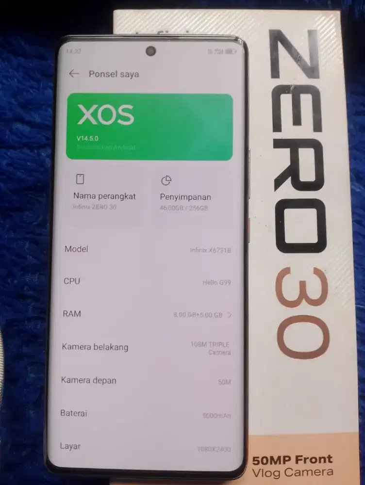 Infinix zero 30 8/256 fulset bs tt