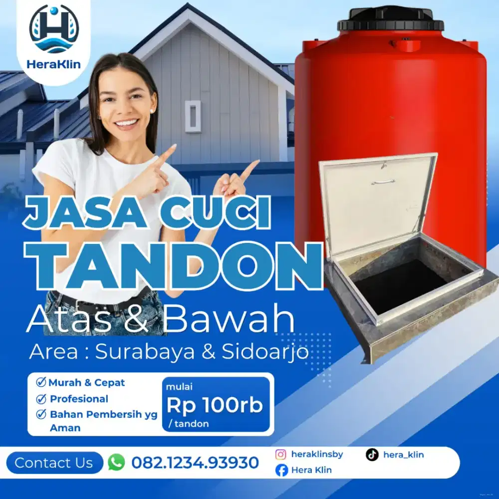 Jasa Cuci / Kuras Tandon Air , area: Surabaya & Sidoarjo.
