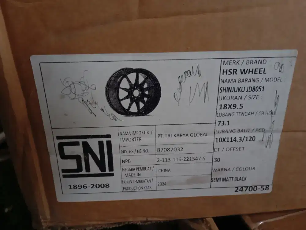 Dijual velg HSR
