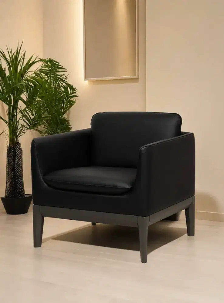 Sofa Single Seater 1 Leather Kulit Asli