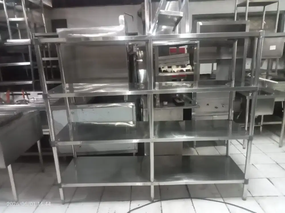 Rak Stainless 4 Susun – Kokoh & Siap Pakai