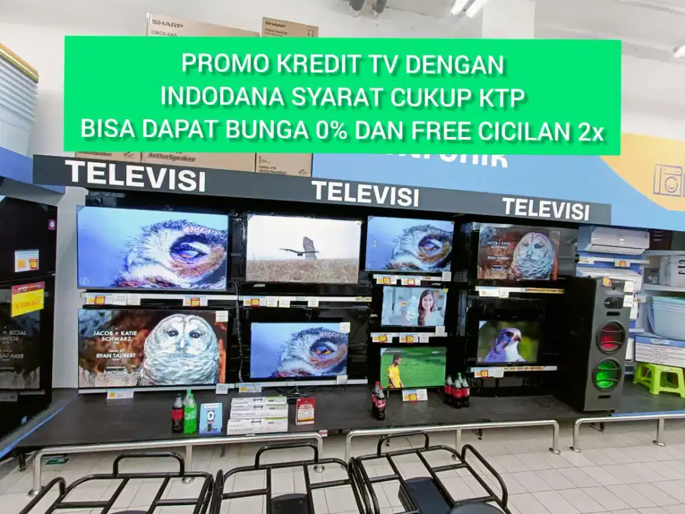 PROMO KREDIT TV DENGAN INDODANA SYARAT CUKUP KTP