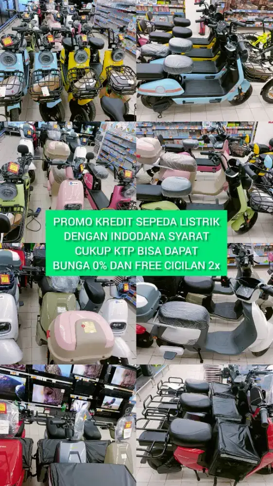 PROMO CICILAN SEPEDA LISTRIK DENGAN INDODANA SYARAT CUKUP KTP