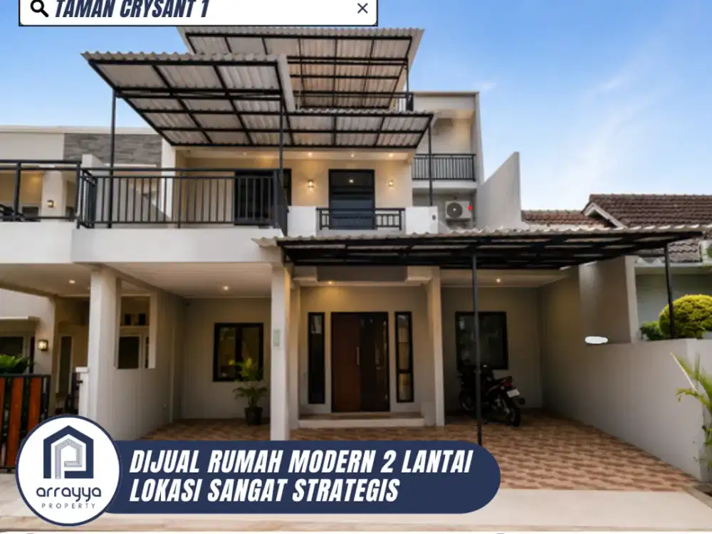 DIJUAL RUMAH CANTIK 3 LANTAI SIAP HUNI DI TAMAN CRYSANT BSD (MRB50)