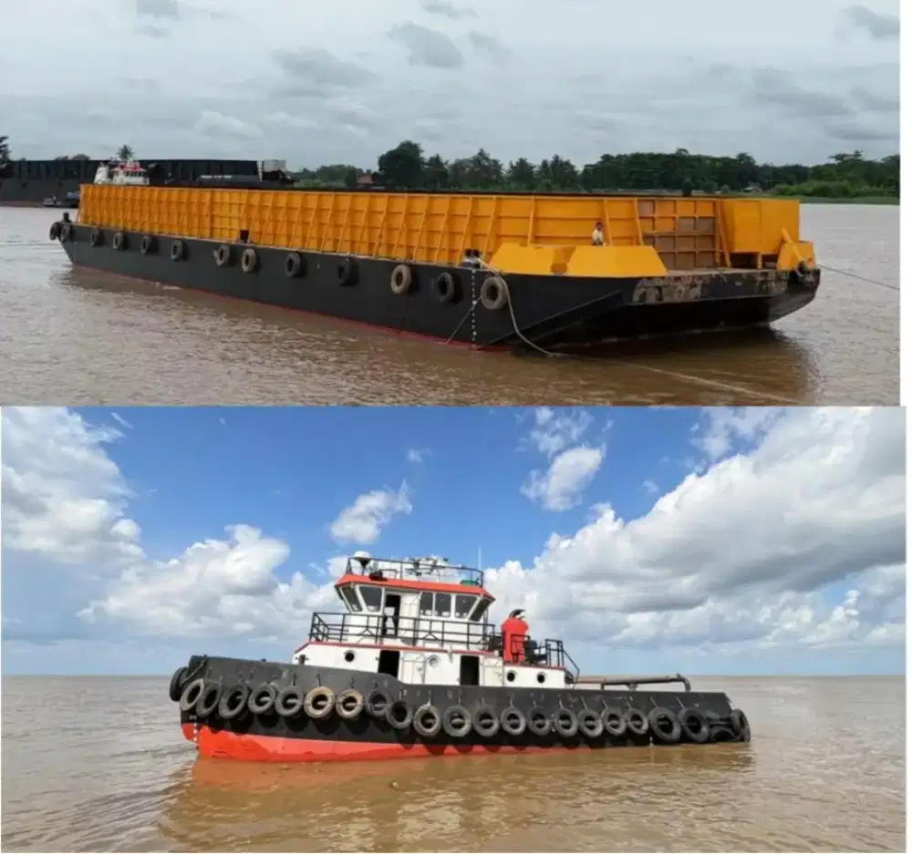 Jual Kapal Tongkang 1 Set 180 Feet Tahun 2024
