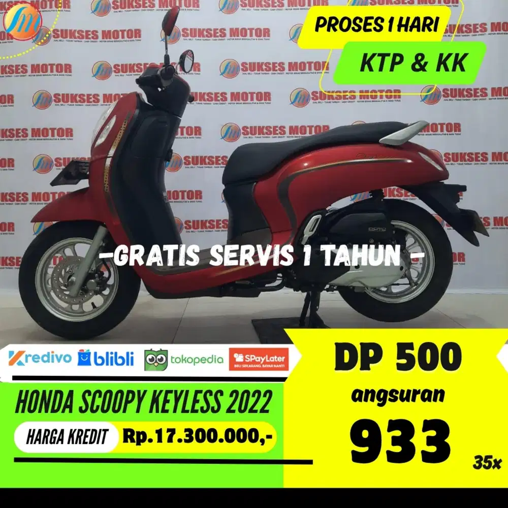 HONDA SCOOPY KEYLESS 2022 KREDIT DP 500RB ANGSURAN SANGAT RENDAH