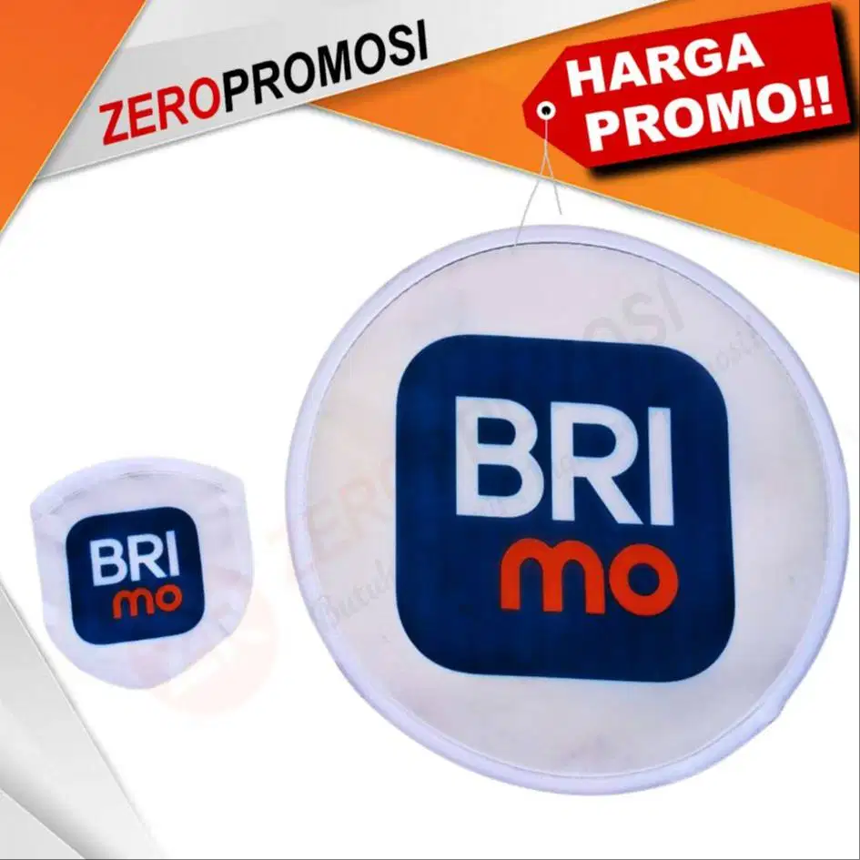 Kipas Lipat Parasut Custom Logo Full Printing Souvenir Promosi Praktis