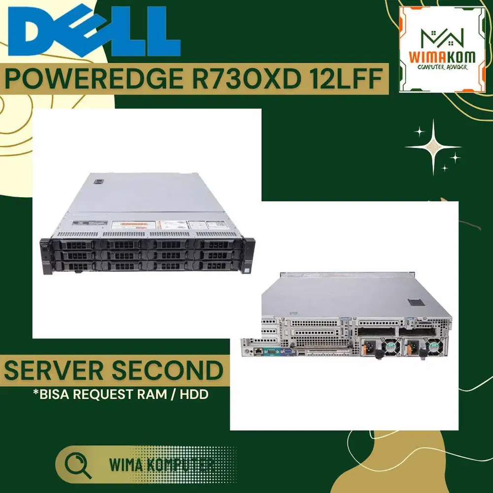 SERVER DELL R730XD 12 LFF 2x Xeon E5-2683V4 64 CORE RAM 642GB