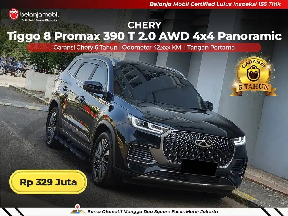 [ AWD 4x4 ] Chery Tiggo 8 Promax Pro Max 390 T 2.0 Panoramic 2024 2025