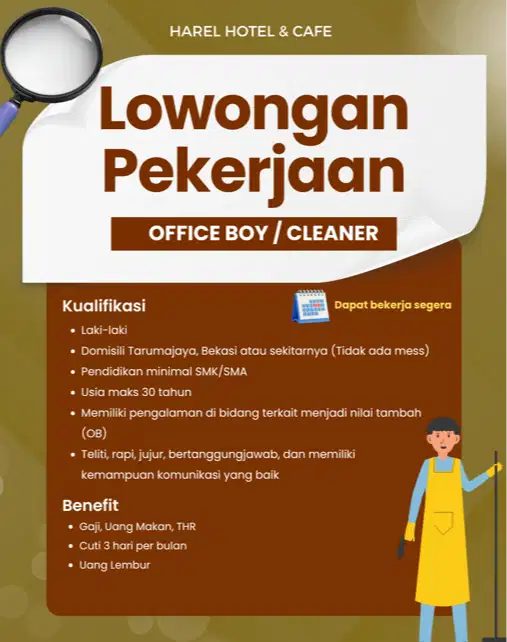 Staf Cleaner / Office Boy (OB)