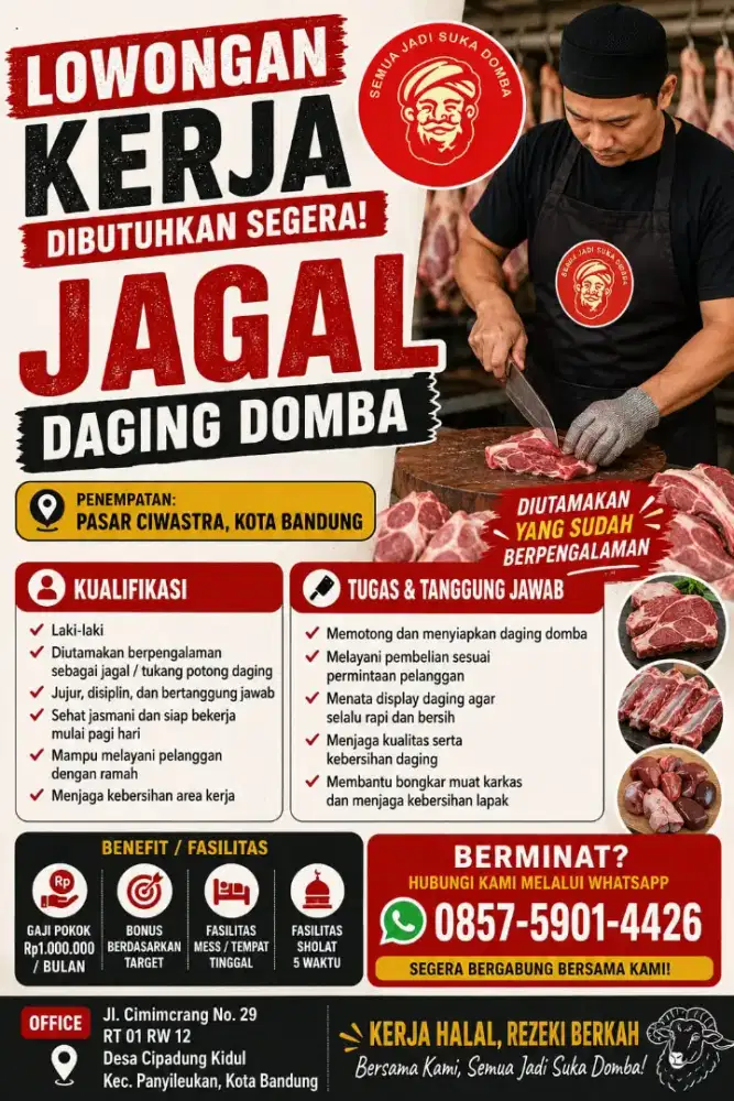 Lowongan jadi Jaga Lapak Daging