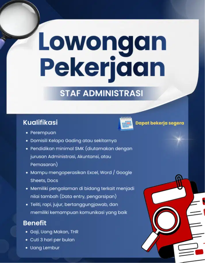 Staf Administrasi / Data Entry