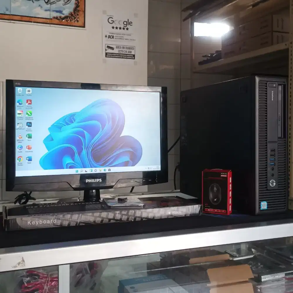 PC FULLSET HP INTEL I5 6500 RAM 8GB SSD 128GB MONITOR 19