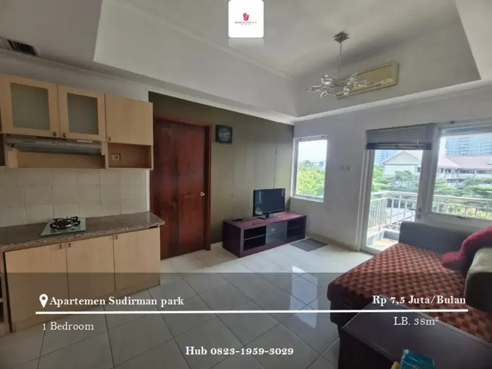 Disewakan Apartement Sudirman Park 1BR Full Furnished View Barat