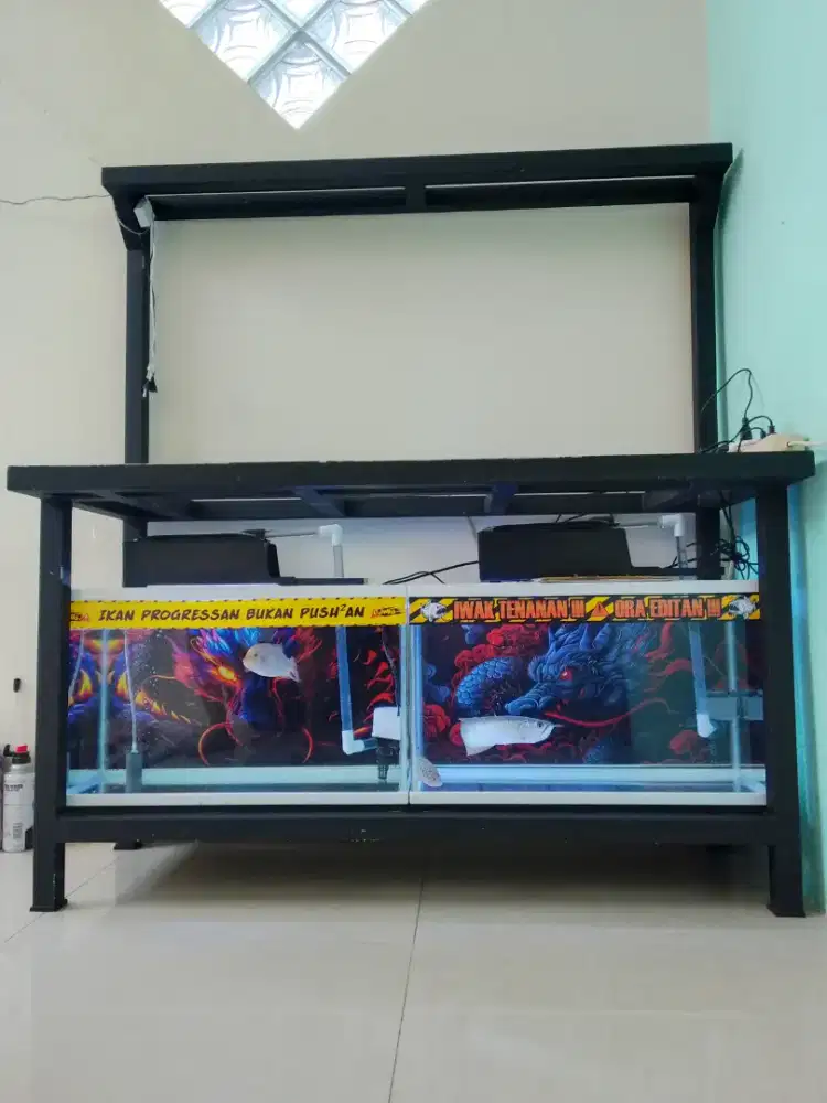 Aquarium 1 set + ikan nya