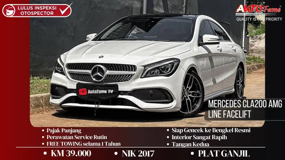 KM39RB Mercedes CLA200 AMG Line Facelift NIK 2017 White On Black