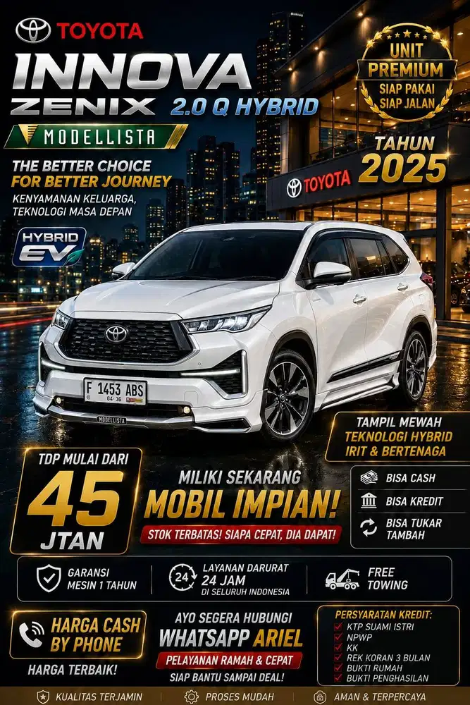 Toyota Innova zenix Q 2.0 hybrid modellista